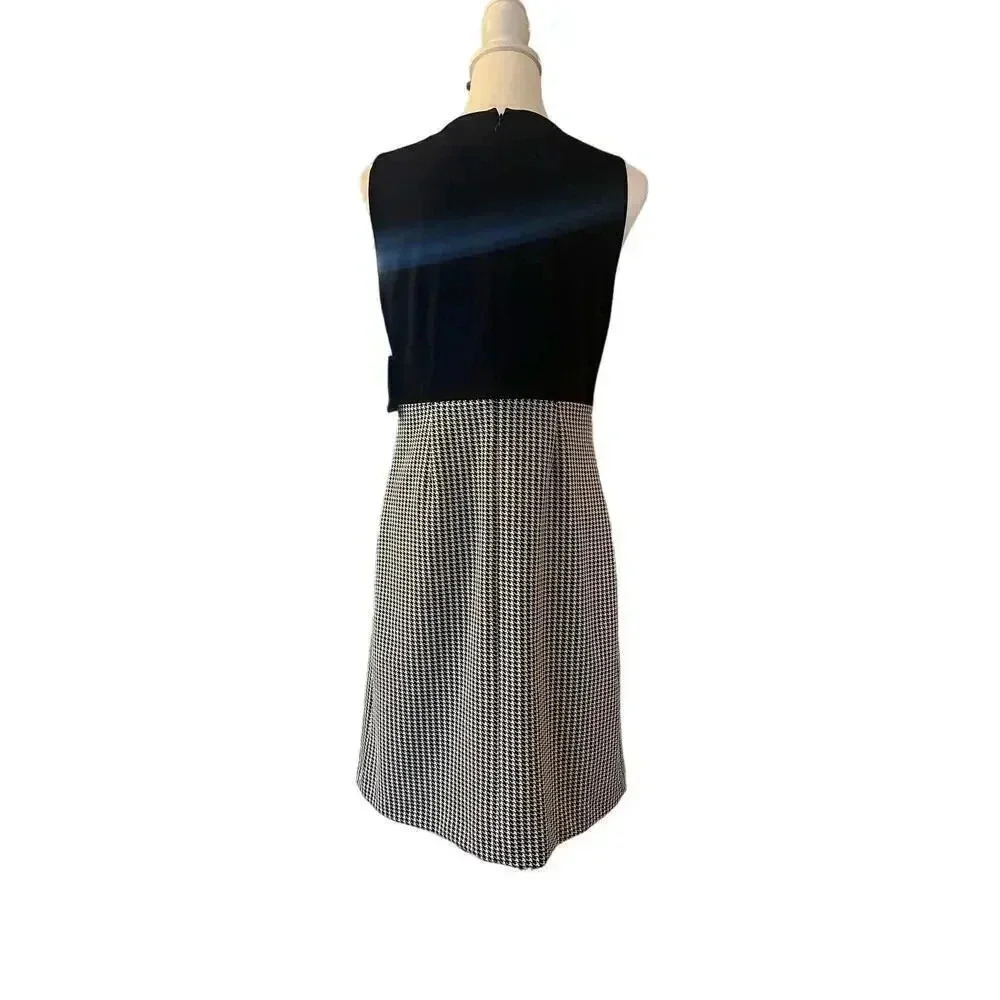 kasper sleeveless dress NWT black and houndstooth size 4